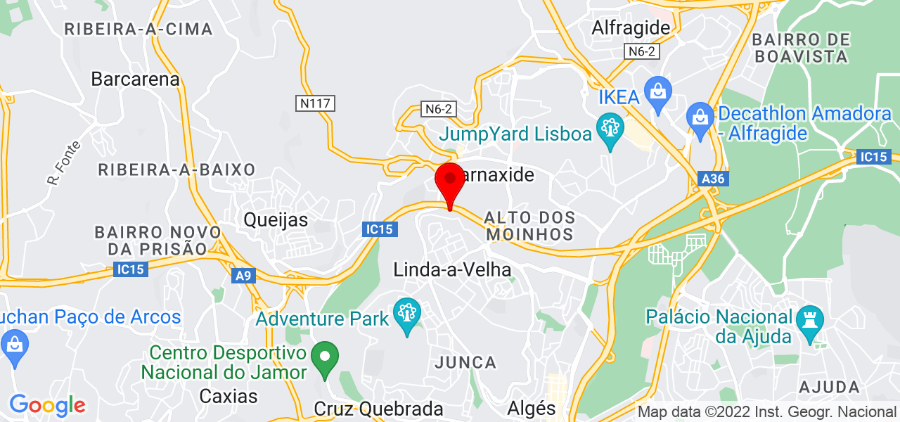 Alexandra Caetano - Lisboa - Oeiras - Mapa