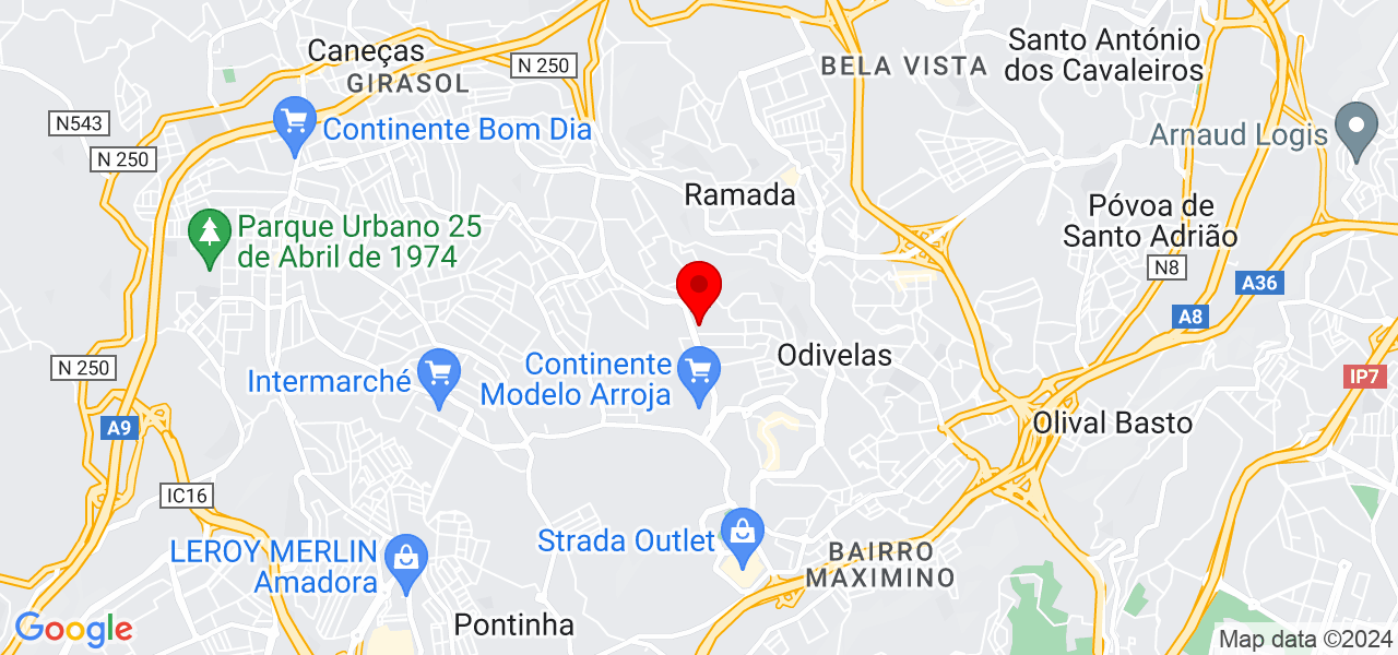 Jacyra - Lisboa - Odivelas - Mapa