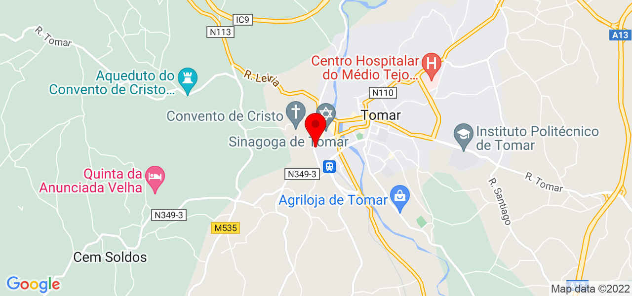 Ivone - Santarém - Tomar - Mapa