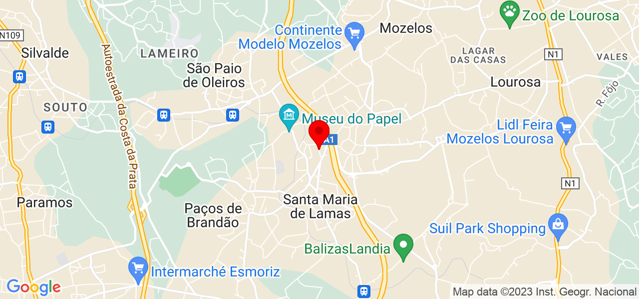 Clara Fernandes - Aveiro - Santa Maria da Feira - Mapa