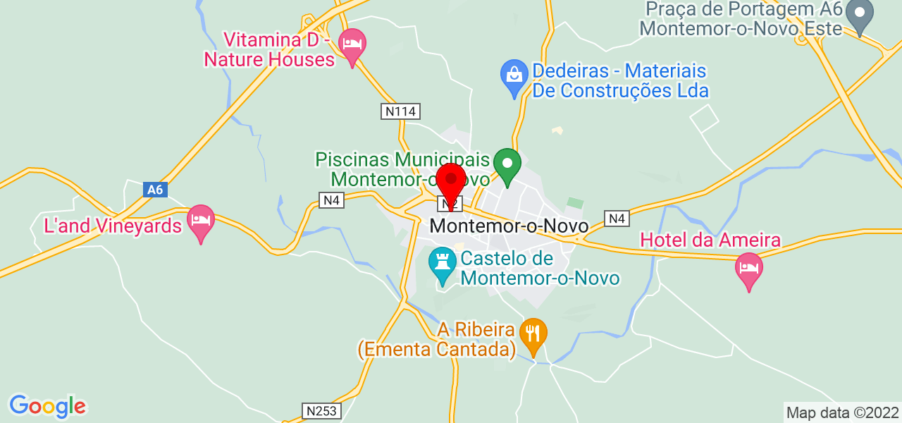 C&aacute;tia - Évora - Montemor-o-Novo - Mapa