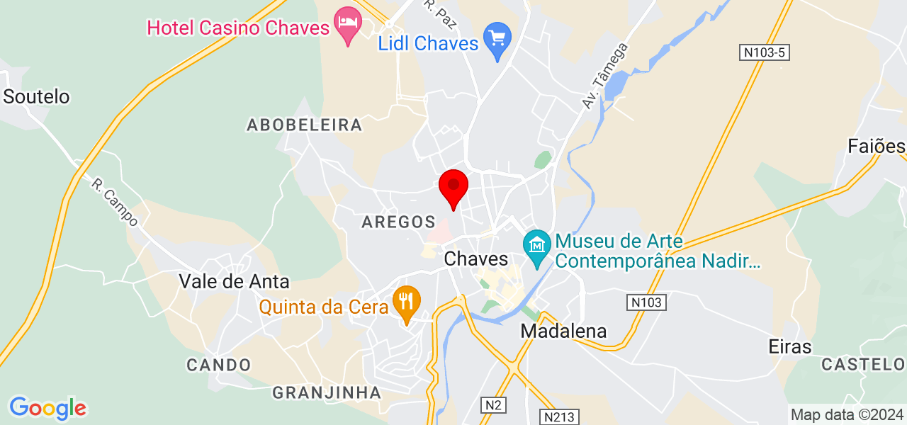 JF presta&ccedil;&atilde;o de servi&ccedil;os - Vila Real - Chaves - Mapa