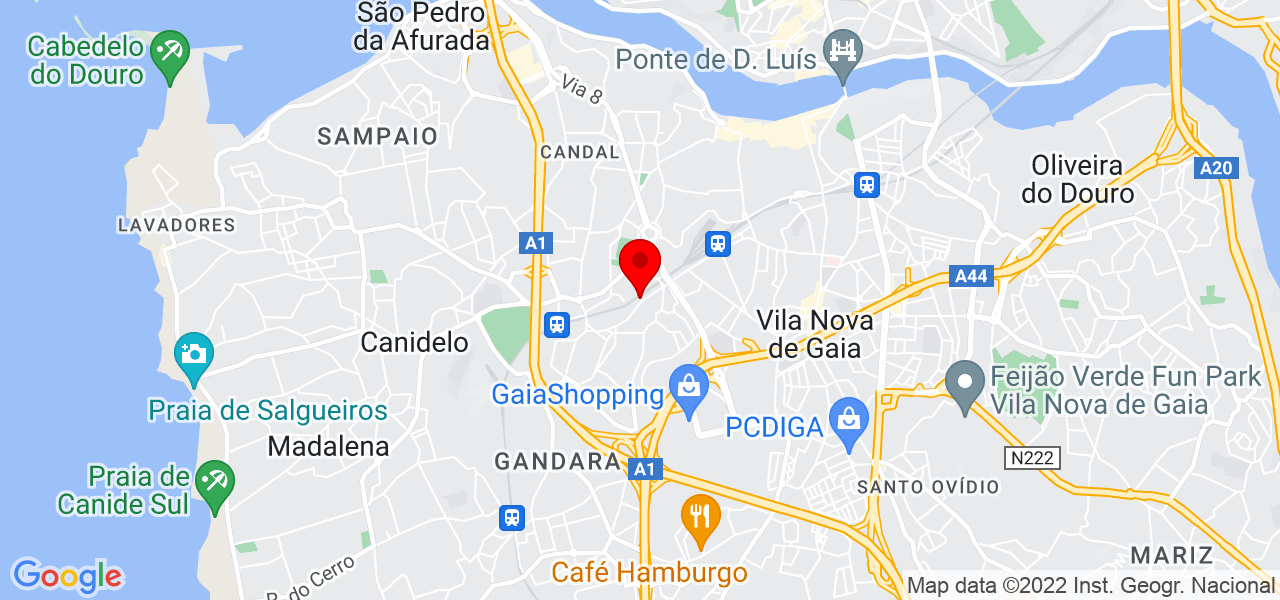 Andresa Sim&atilde;o - Porto - Vila Nova de Gaia - Mapa