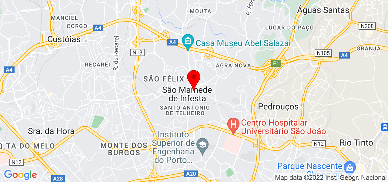 Eletricista - Porto - Matosinhos - Mapa