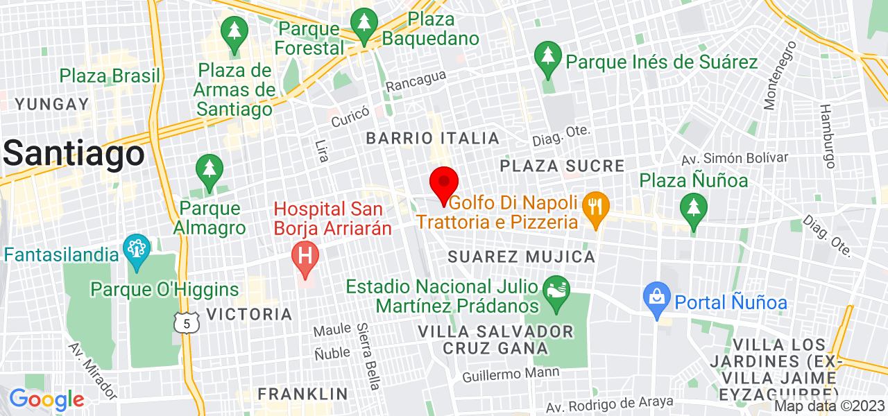 Sebastián - Región Metropolitana de Santiago - Santiago - Map