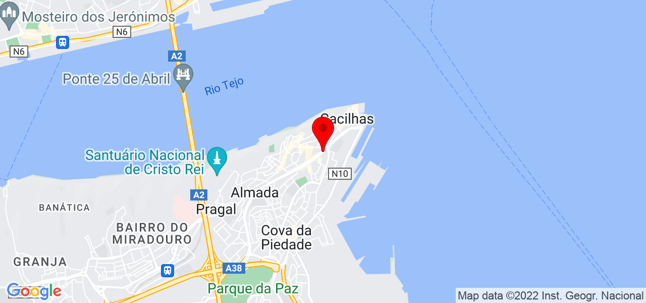 Miga - Setúbal - Almada - Mapa