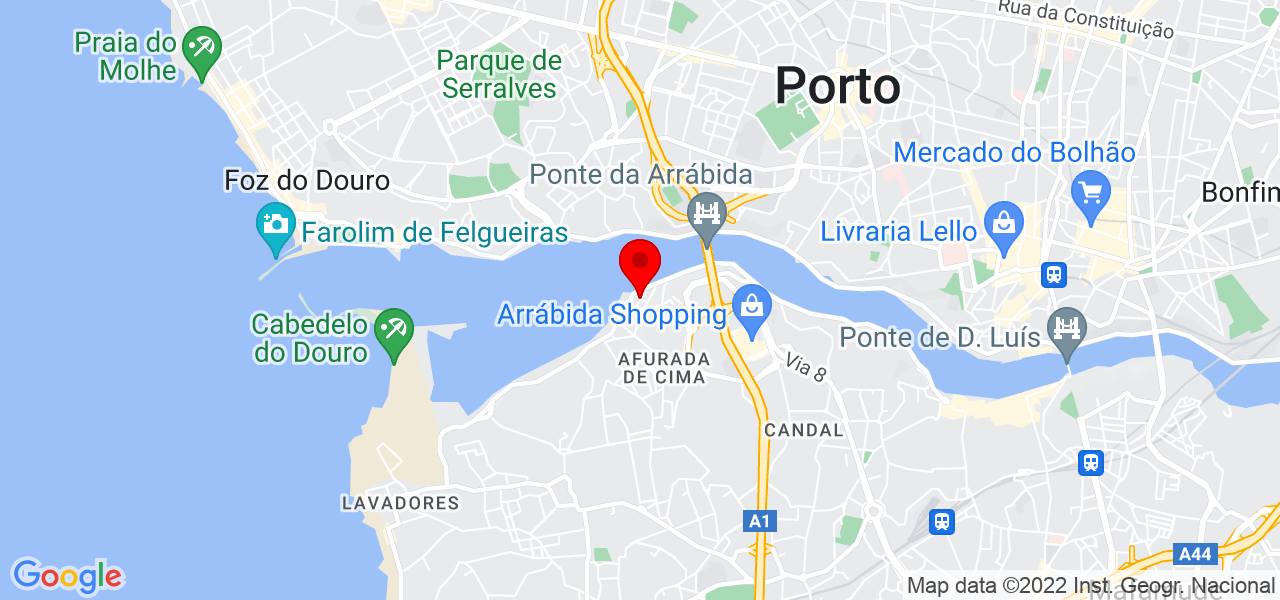 Babysitter Ana - Porto - Vila Nova de Gaia - Mapa