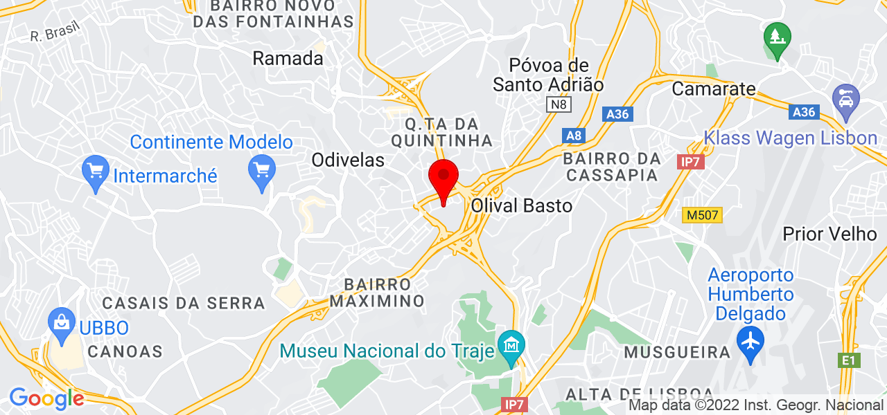 Serralharia Jorge Gomes - Lisboa - Odivelas - Mapa