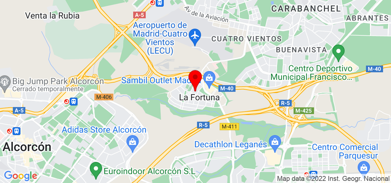 CJM Entrenador Personal - Comunidad de Madrid - Leganés - Mapa