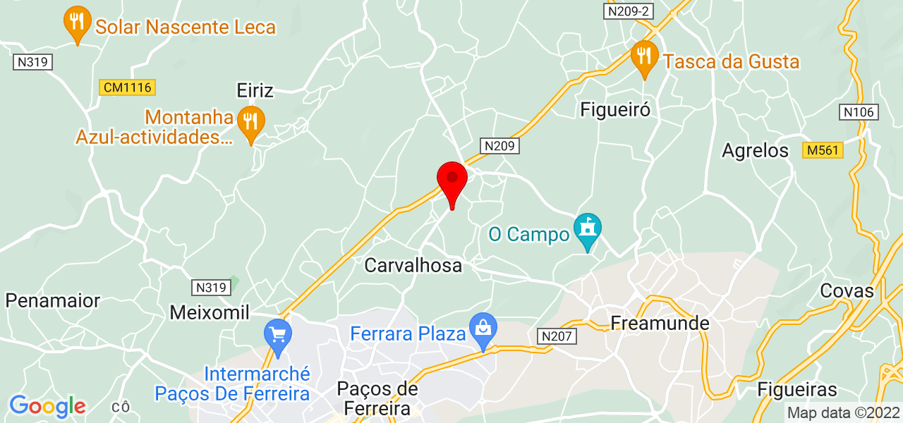 Correia da Silva - Porto - Paços de Ferreira - Mapa