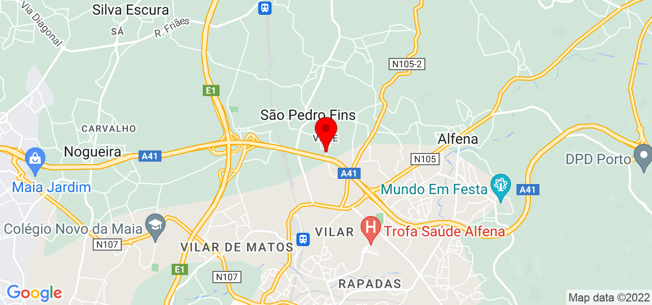 Kauane Ad&atilde;o - Porto - Maia - Mapa