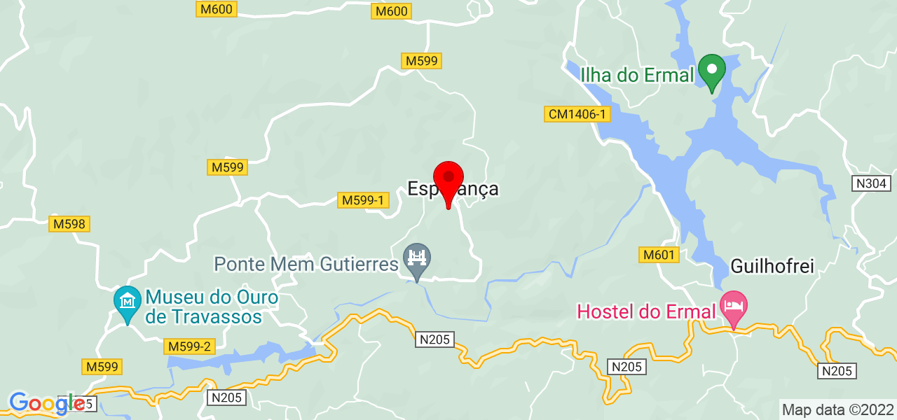 M&oacute;nia - Braga - Póvoa de Lanhoso - Mapa