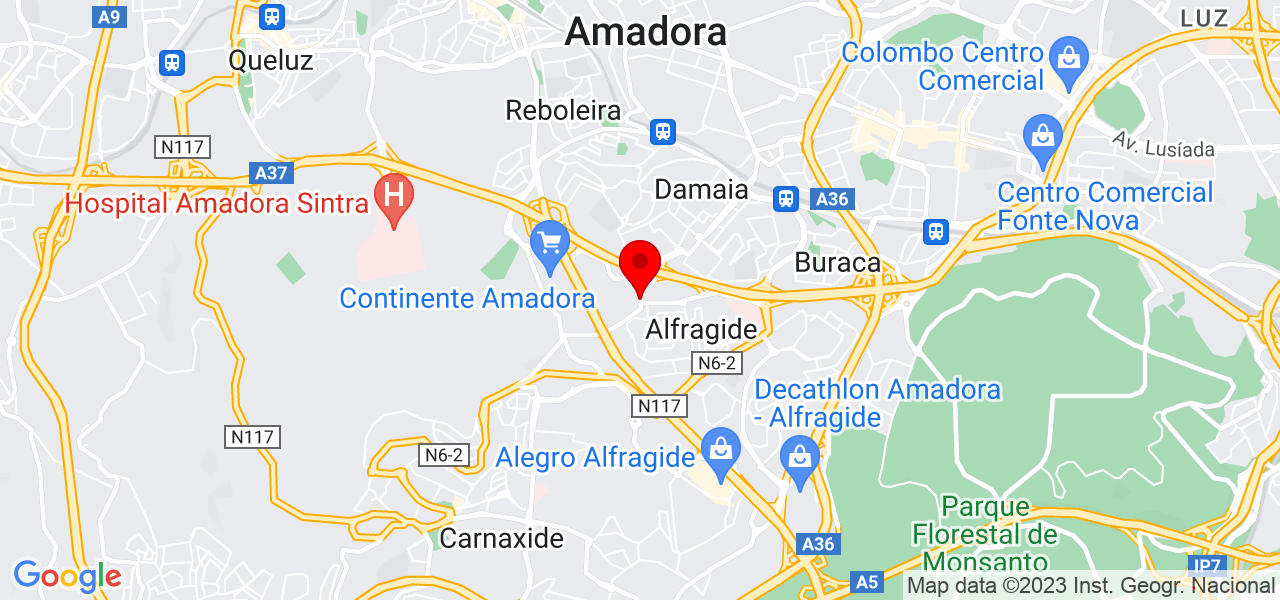 In&ecirc;s Cortes - Lisboa - Amadora - Mapa