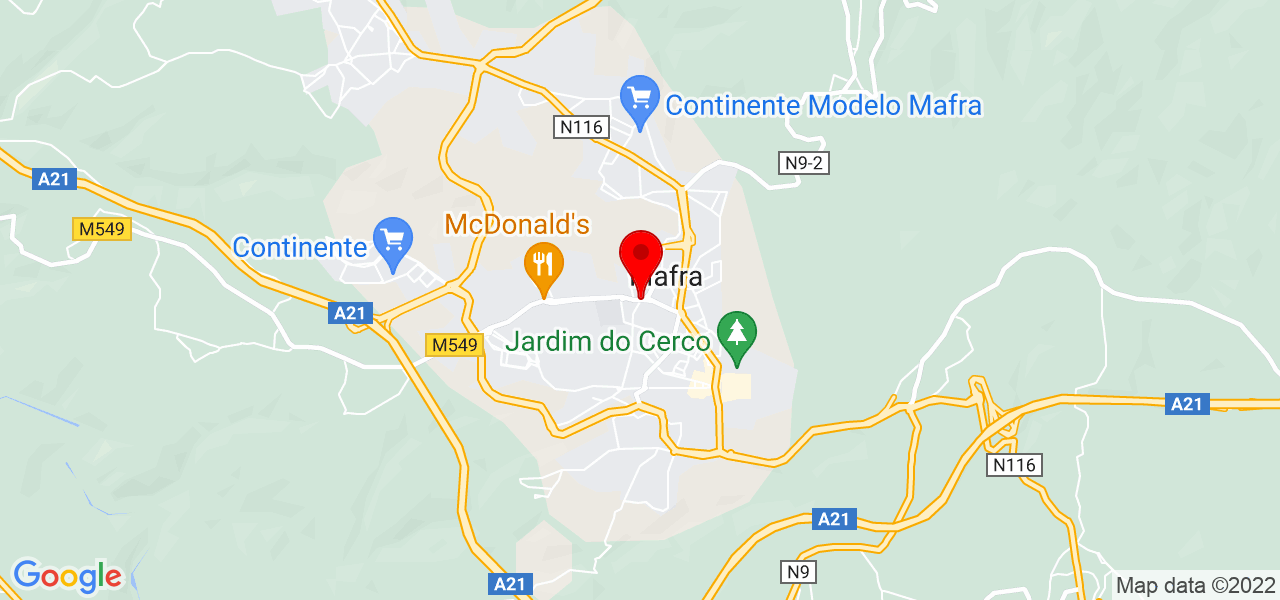 RAQUEL MENDES DE OLIVEIRA SANTOS - Lisboa - Mafra - Mapa