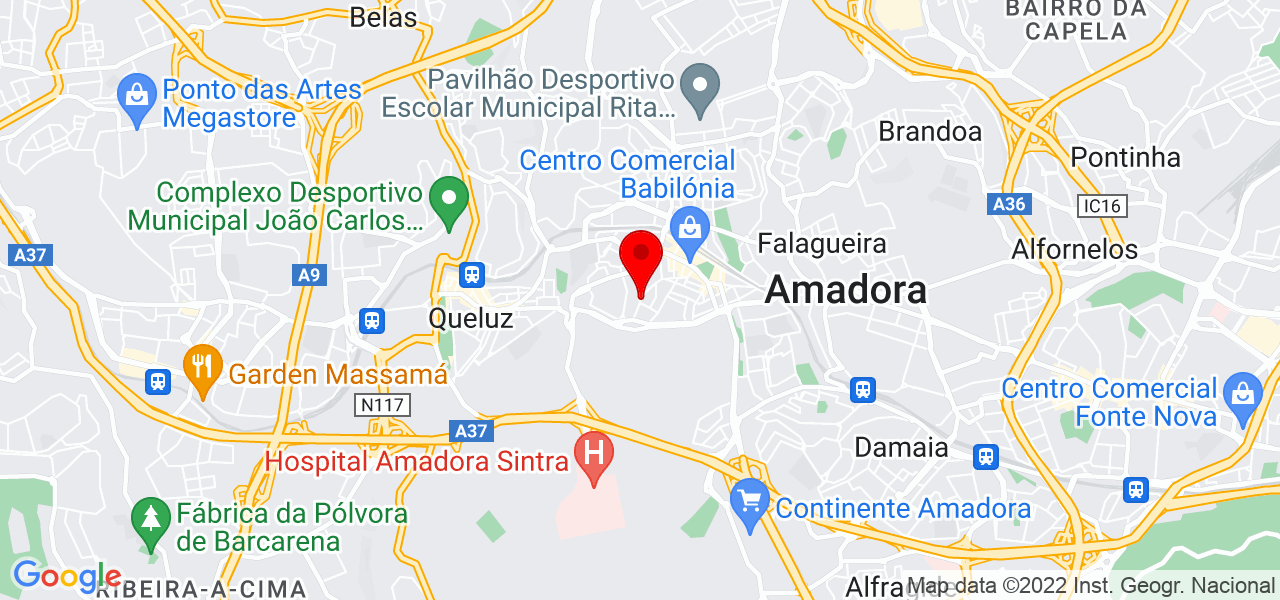 Jo&atilde;o Esteves - Lisboa - Amadora - Mapa