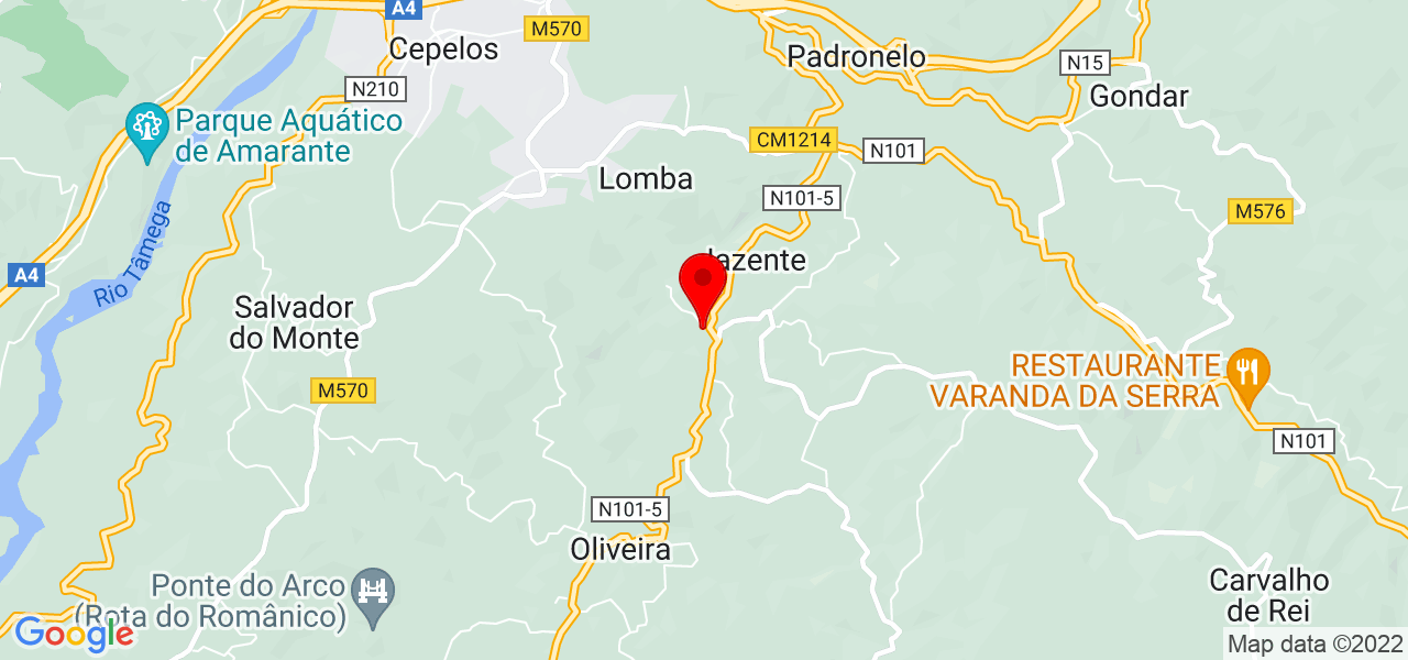 Dolores Basto - Porto - Amarante - Mapa