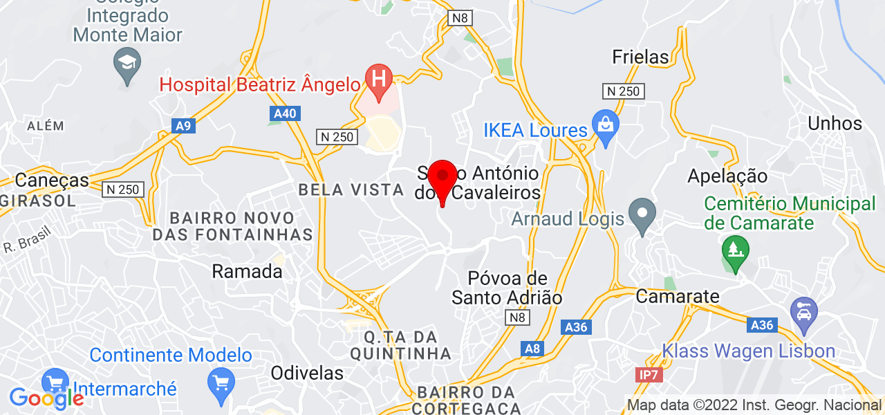 H&eacute;lder Almeida - Lisboa - Loures - Mapa