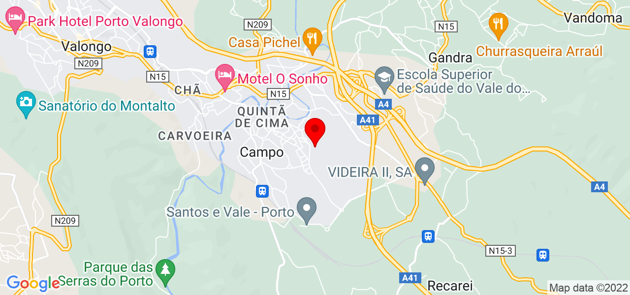 Ismael Ferreira - Porto - Valongo - Mapa