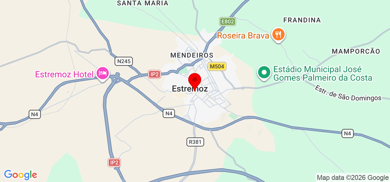 Nad - Évora - Estremoz - Karte