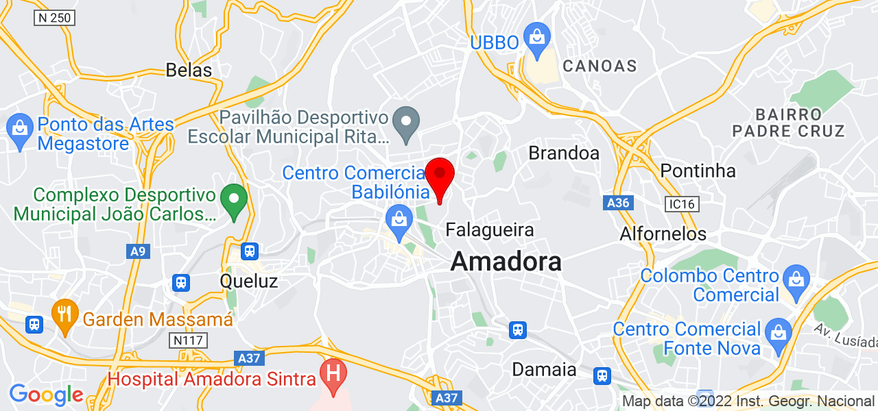 Mariana Gianizelle - Lisboa - Amadora - Mapa