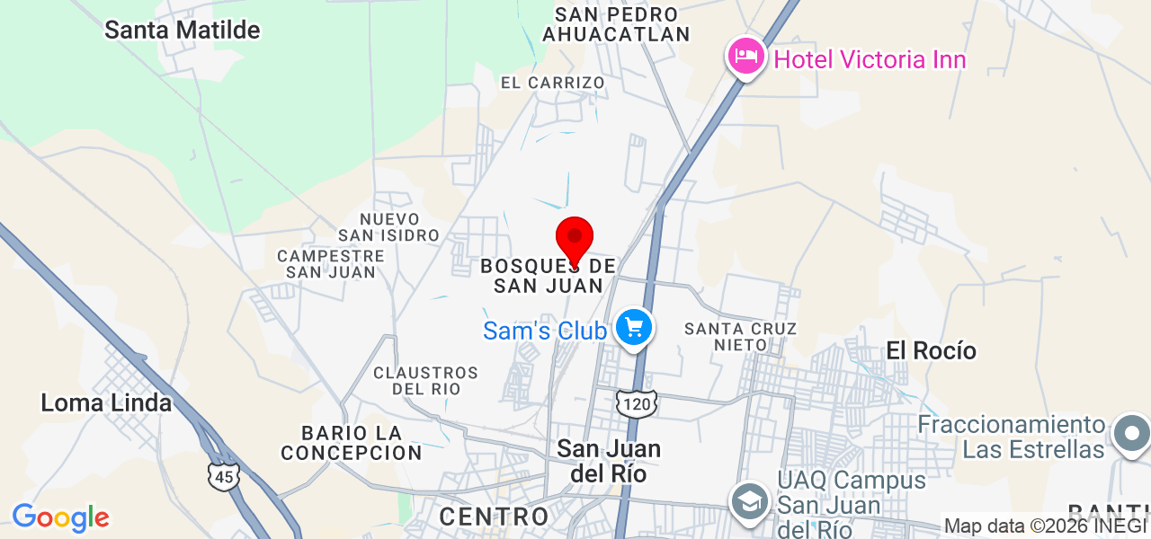 mas cotas felices - Querétaro - San Juan del Río - Mapa