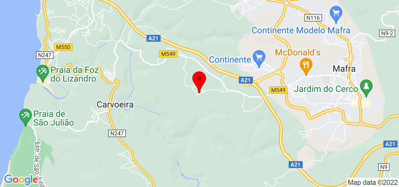 Claudiane - Lisboa - Mafra - Mapa