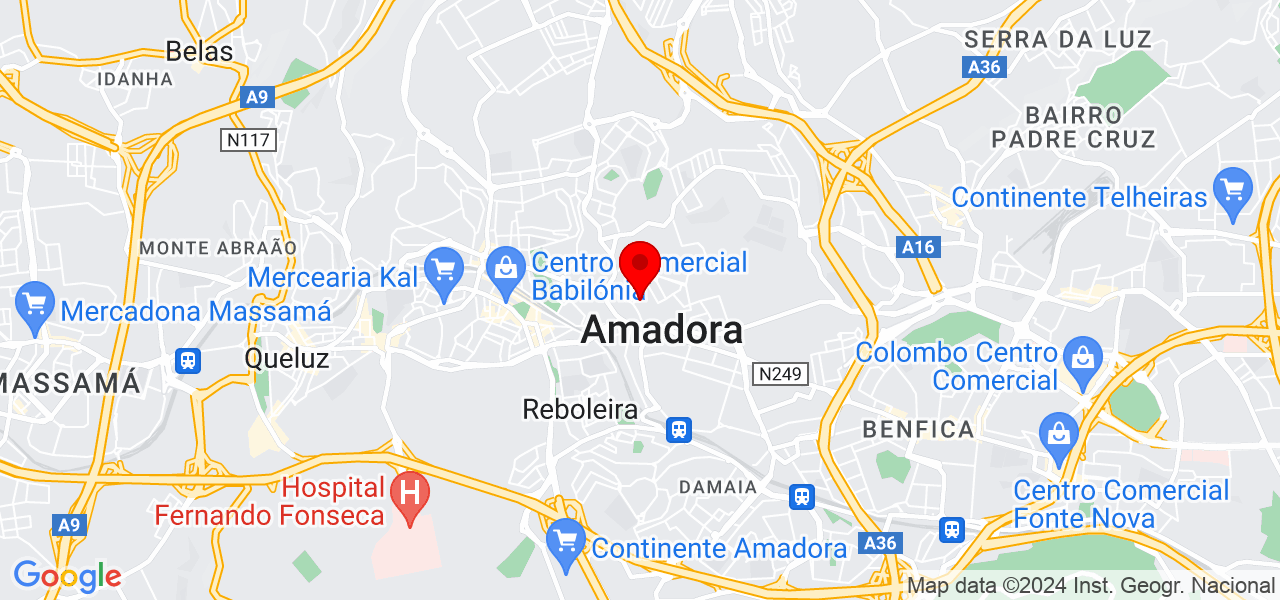 Marta Pereira - Lisboa - Amadora - Mapa