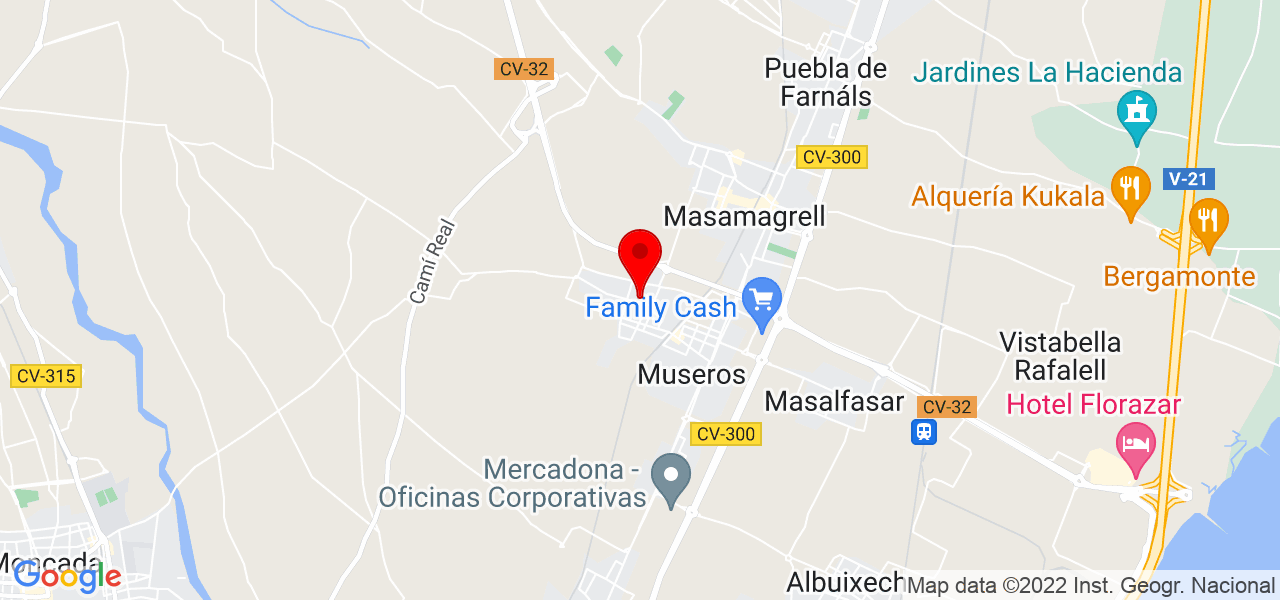 Limpiezas Ana - Comunidad Valenciana - Museros - Mapa