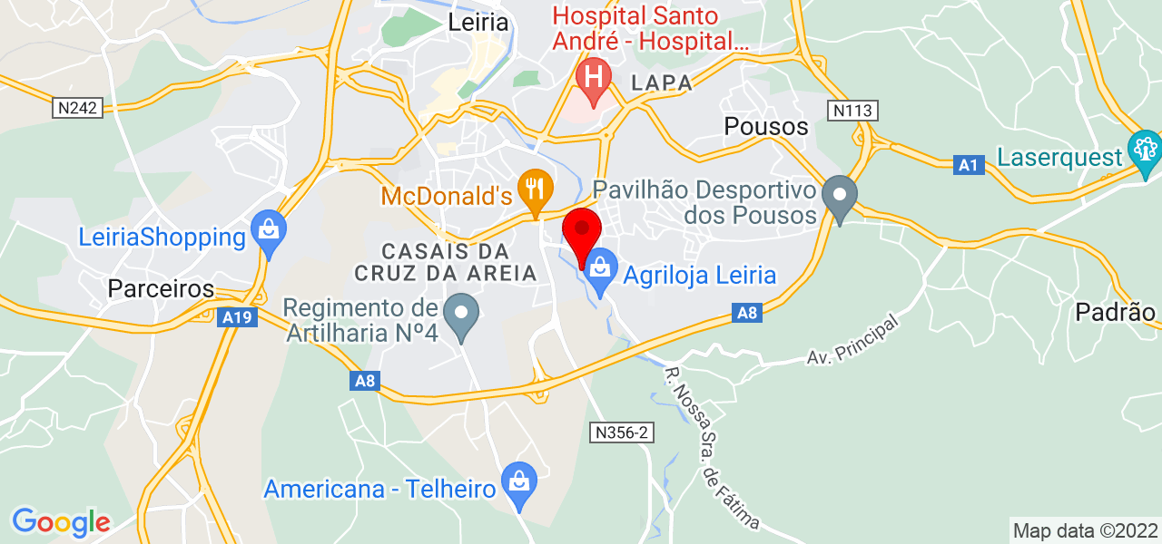 HD Servi&ccedil;os limpeza - Leiria - Leiria - Mapa