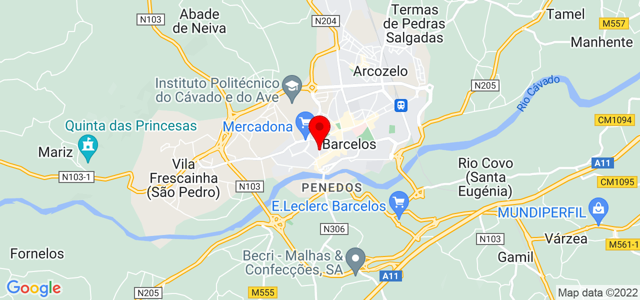 Augusta Carvalho - Braga - Barcelos - Mapa