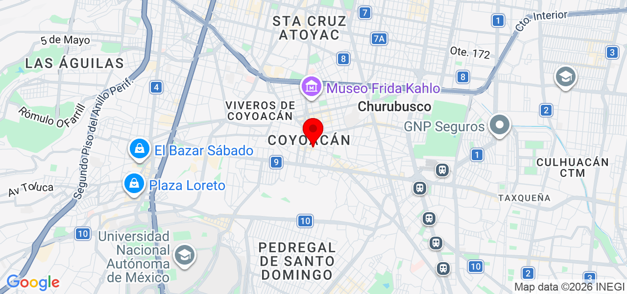 PAYASOS DE EXCELENCIA - Ciudad de Mexico - Coyoacán - Mapa