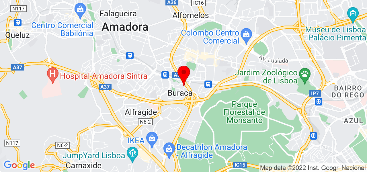 Ariana Silva - Lisboa - Amadora - Mapa