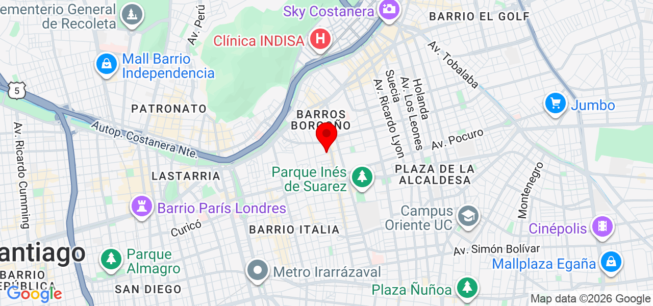 Tamara Hidalgo - Región Metropolitana de Santiago - Santiago - Map