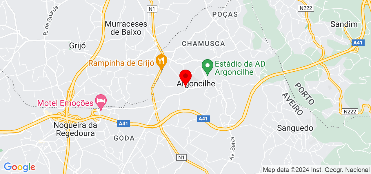 Nelson de Ara&uacute;jo - Aveiro - Santa Maria da Feira - Mapa