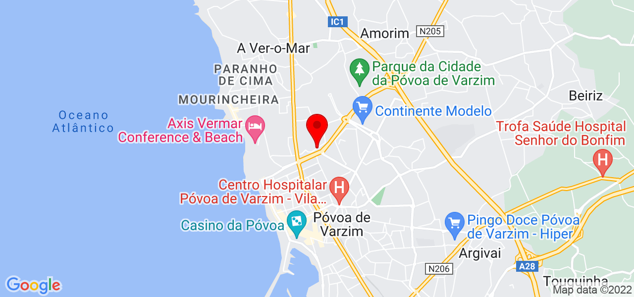 Dr Vitor Soares - Fisioterapia ao Domic&iacute;lio - Porto - Póvoa de Varzim - Mapa