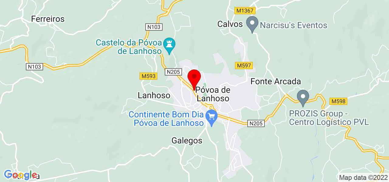 Rosa Liz Vitoriano - Braga - Póvoa de Lanhoso - Mapa
