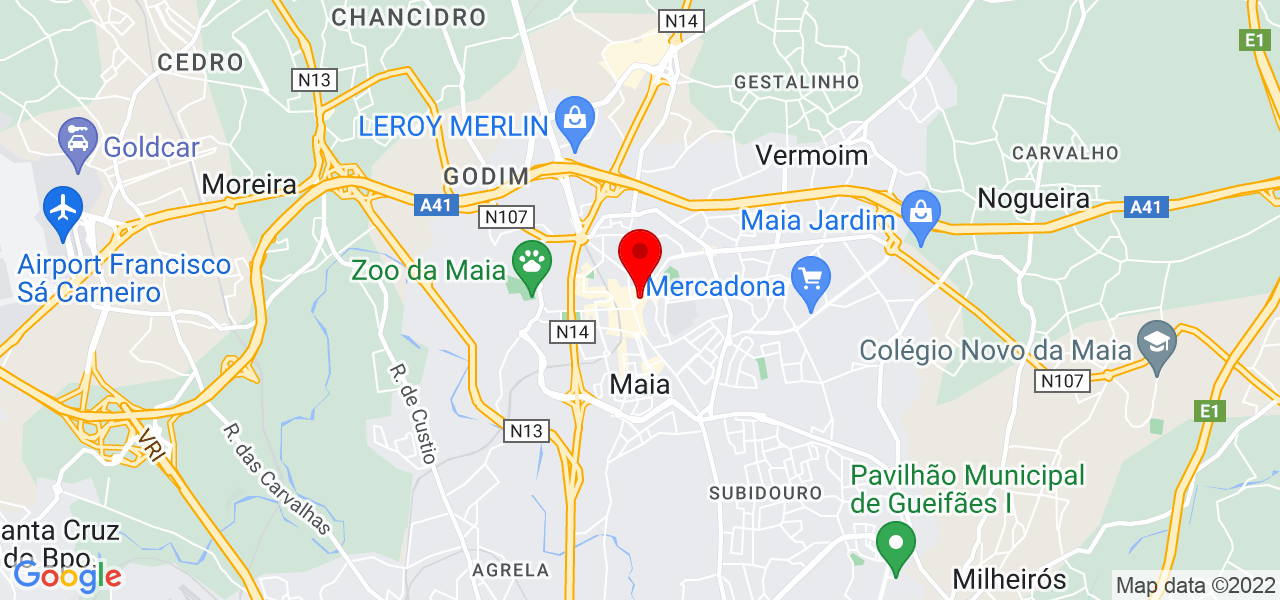 Rene Medeiros - Porto - Maia - Mapa