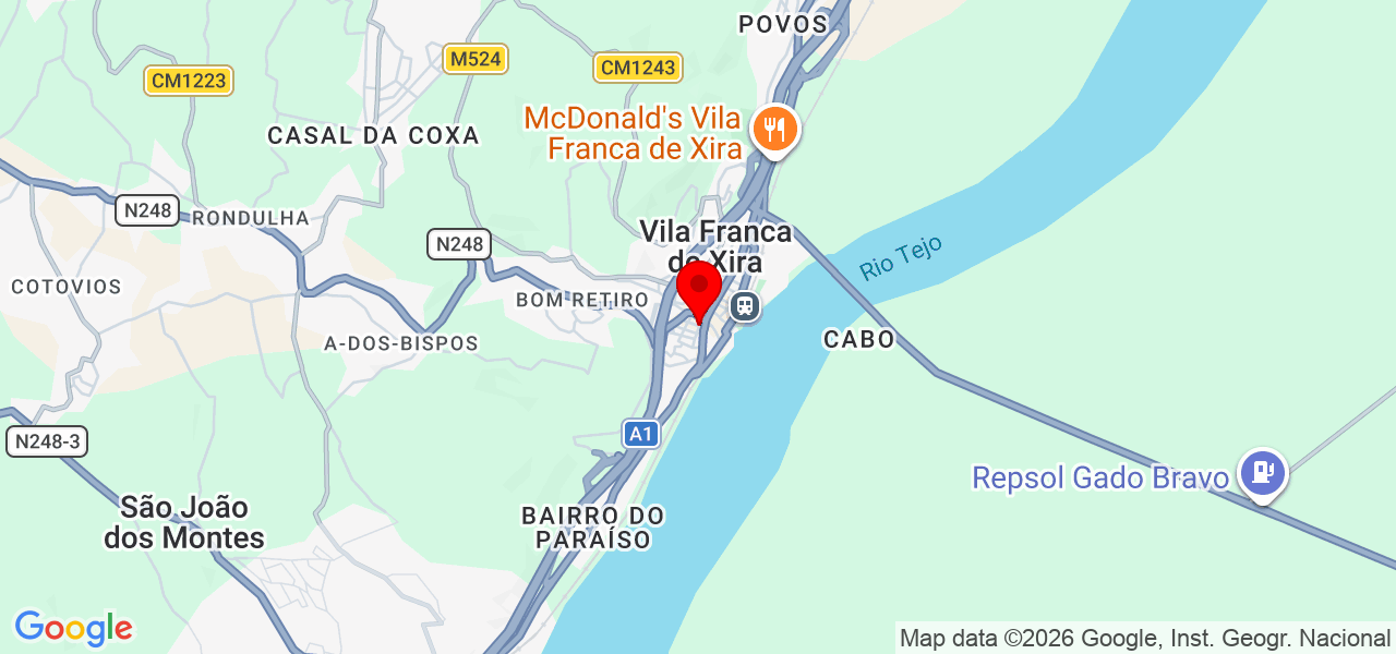 António Ribeiro - Lisboa - Vila Franca de Xira - Map