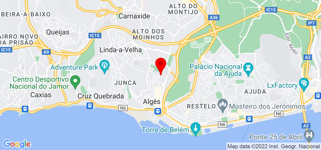 Jose Aaron G&oacute;mez Vilchez - Lisboa - Oeiras - Mapa