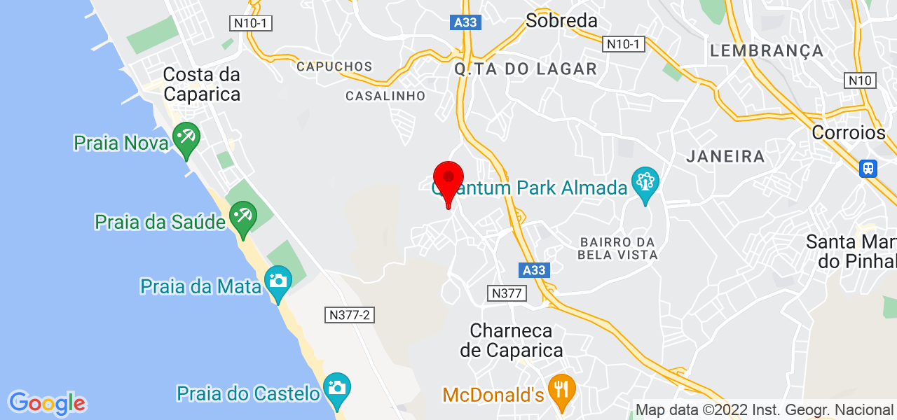 M&aacute;rcia Louren&ccedil;o - Setúbal - Almada - Mapa
