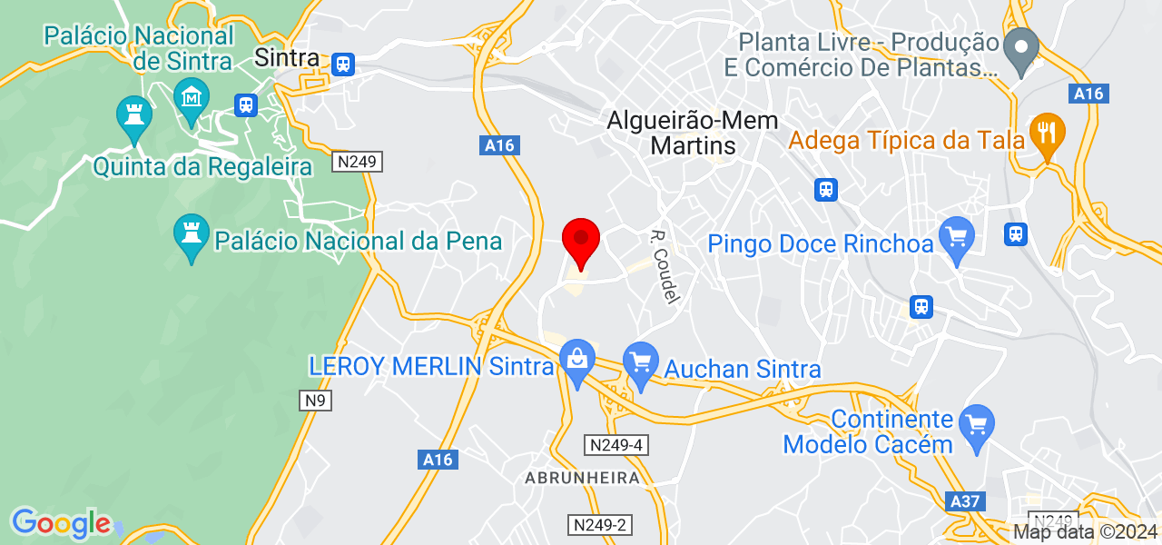 E Transfers - Lisboa - Sintra - Karte