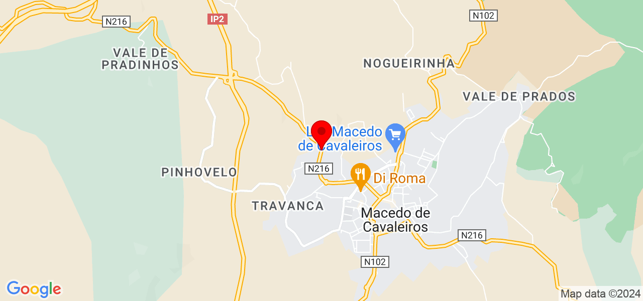Ant&oacute;nio Borges - Bragança - Macedo de Cavaleiros - Mapa