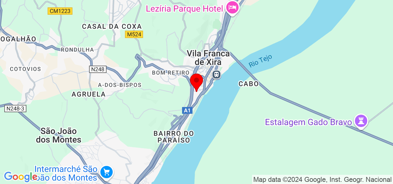 Elizângela Xavier - Lisboa - Vila Franca de Xira - Mapa