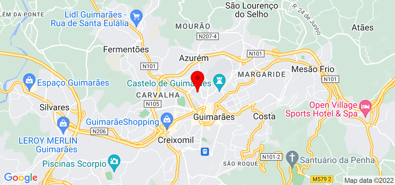 Leandro Barreto - Braga - Guimarães - Mapa