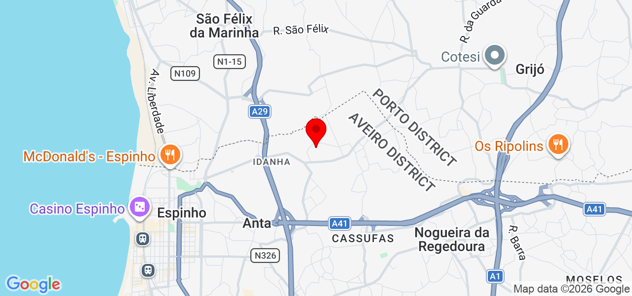Maria Alexandra - Aveiro - Espinho - Mapa