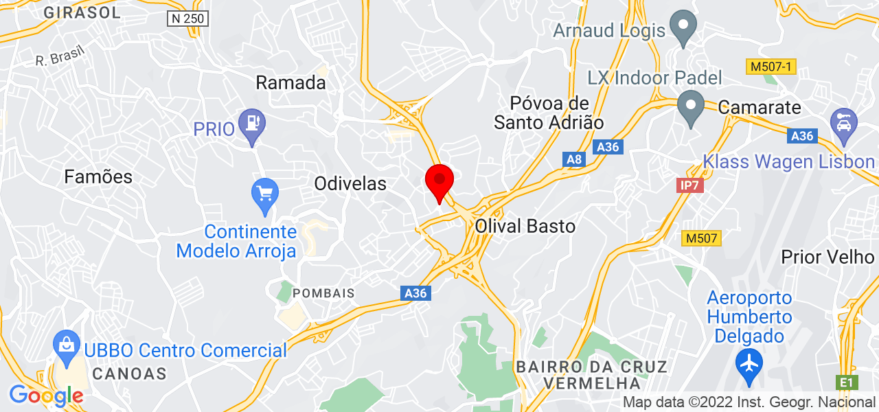 Andr&eacute; Santos - Lisboa - Odivelas - Mapa
