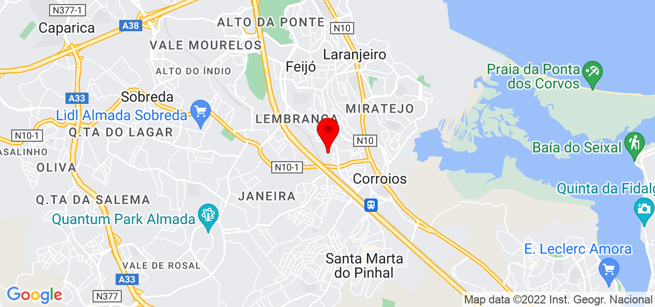 Agnaldo Temoteo - Setúbal - Seixal - Mapa