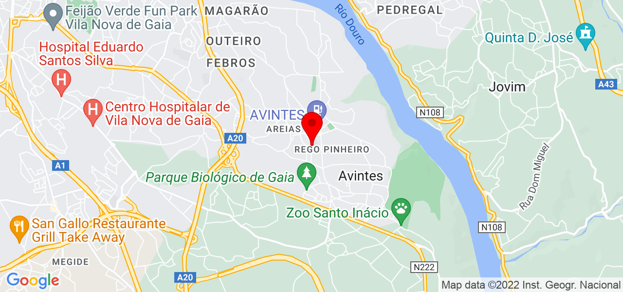 &Aacute;dna Silva - Porto - Vila Nova de Gaia - Mapa