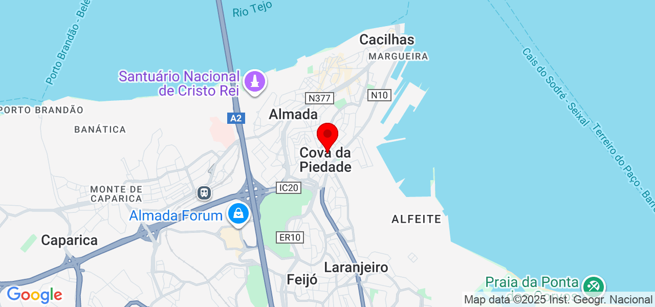 Gabriel do livramento - Setúbal - Almada - Karte