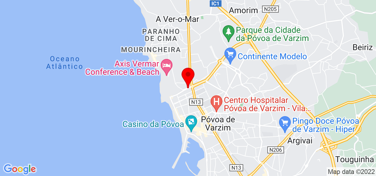 Josiane Xavier Santos - Porto - Póvoa de Varzim - Mapa